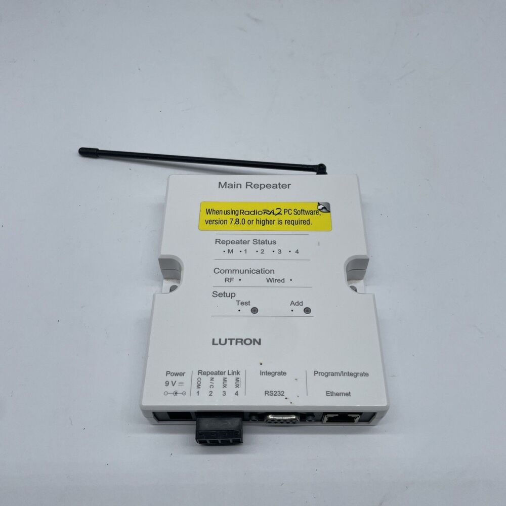 Lutron RR-MAIN-REP-WH RA2 Main Repeater Processor RR-MAIN-REP